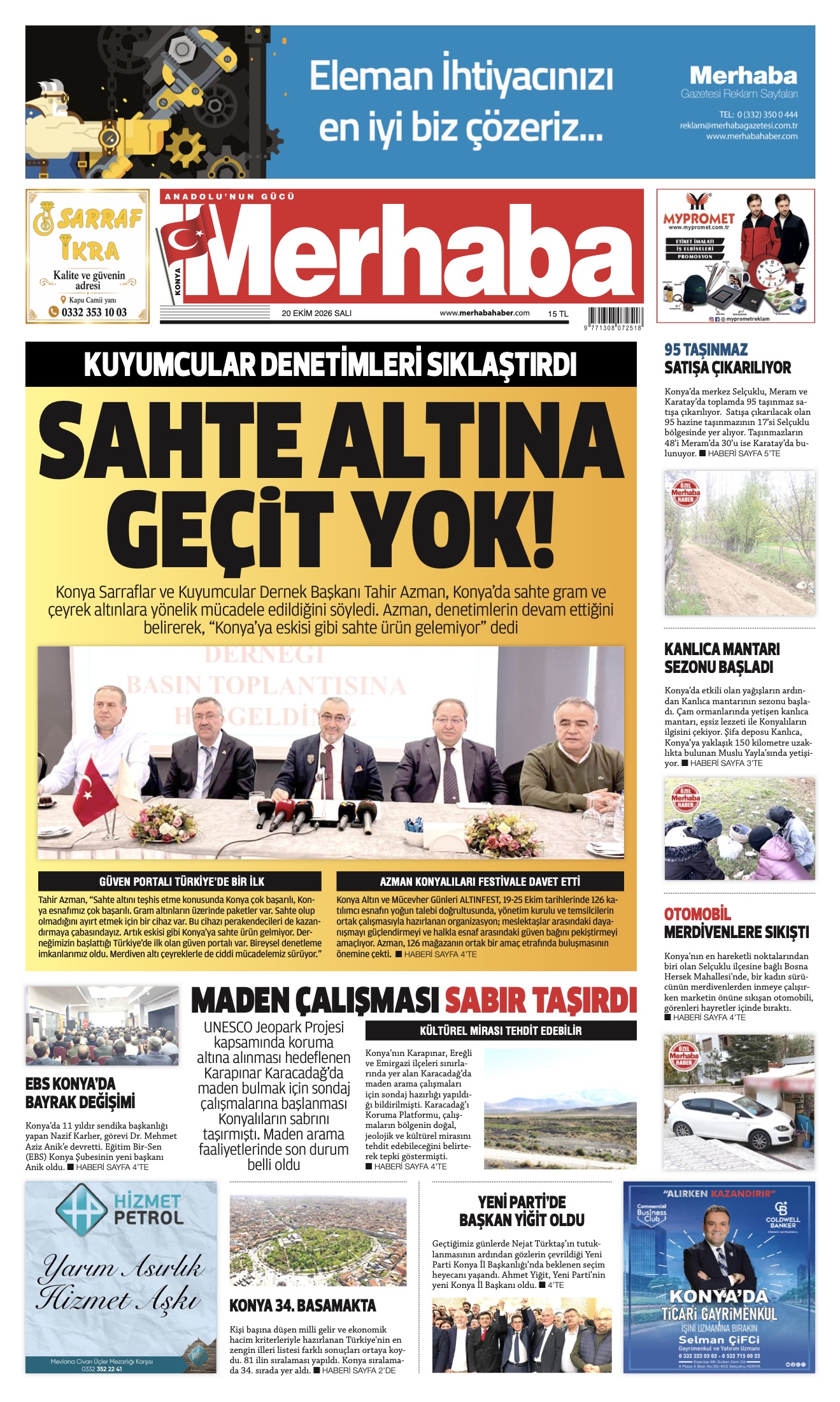 Sahte gram ve çeyrek altına karşı mücadele!