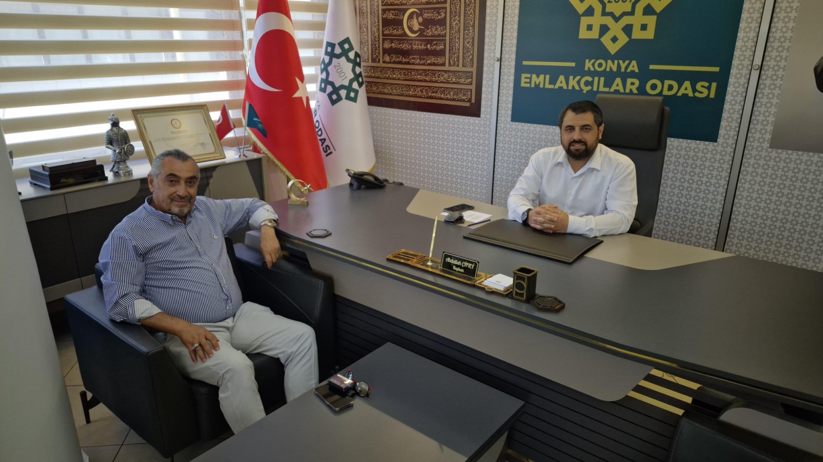 Konya Emlakçılar Odası Başkanı Abdullah Çiftçi'yi ziyaret ettik