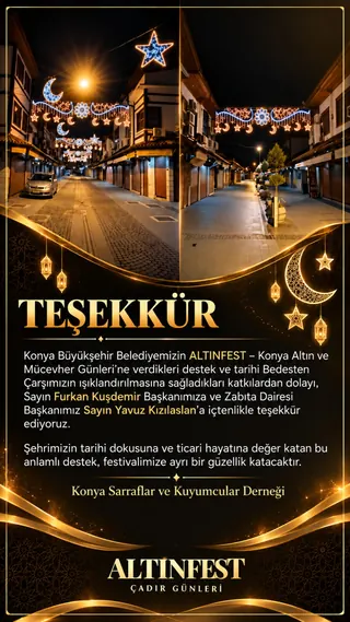 Konya Büyükşehir Belediyemize teşekkür